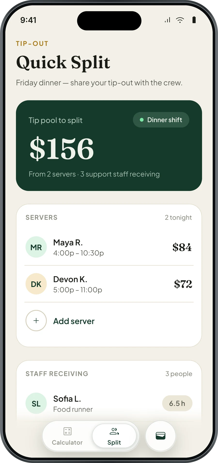 TeamTipOut — state 2